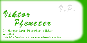 viktor pfemeter business card